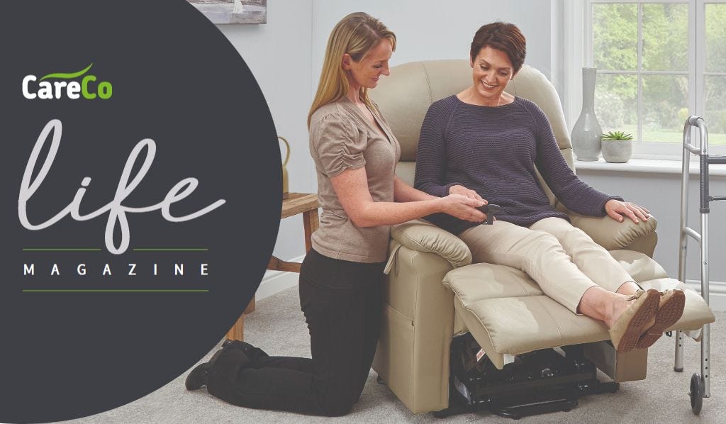 OT showing a customer how to use a mobility chair