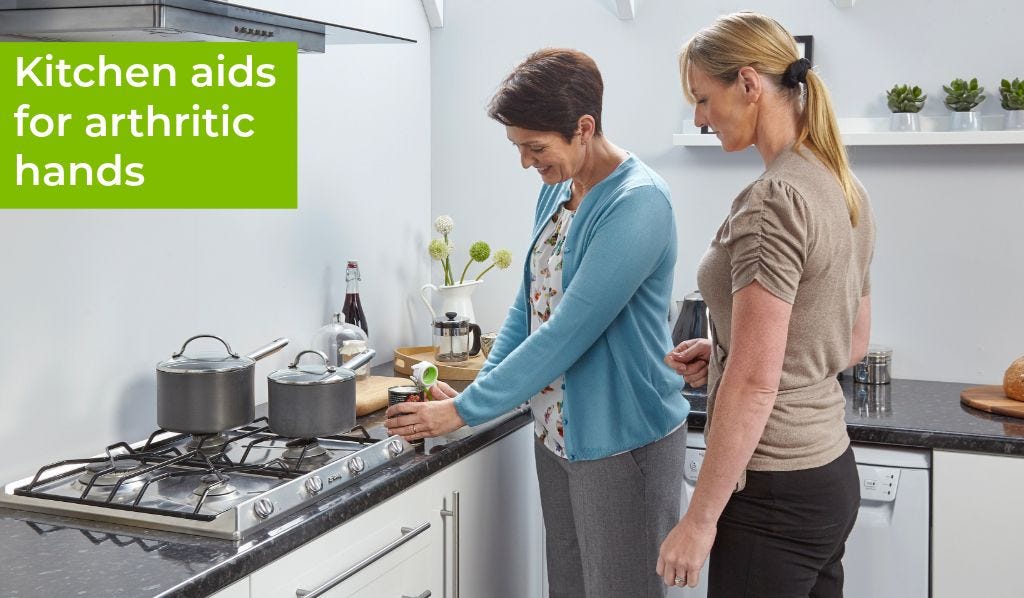 OT helping a customer with kitchen aids