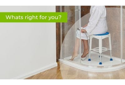 shower stool - AquaAid rotating stool