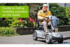 mobility scooter on a A road