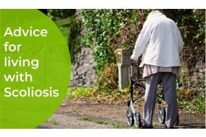 elderly lady bent over walking with a walker