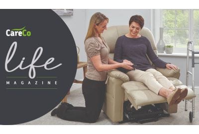 OT showing a customer how to use a mobility chair