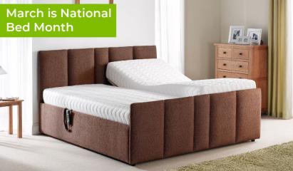 adjustable bed in a bedroom setting