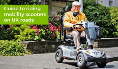 mobility scooter on a A road