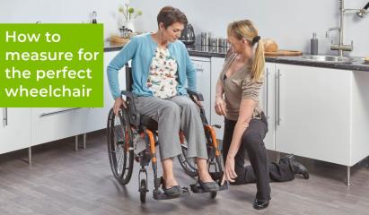 OT checking a wheelchair is a good fit