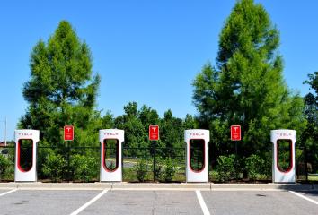 Tesla electric car charging stations