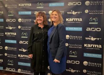 Paula Sparling and Jane Bunting at the AMP Awards