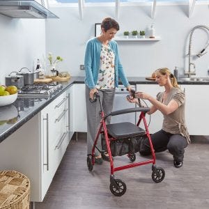 4 wheel Rollator in the kitchen