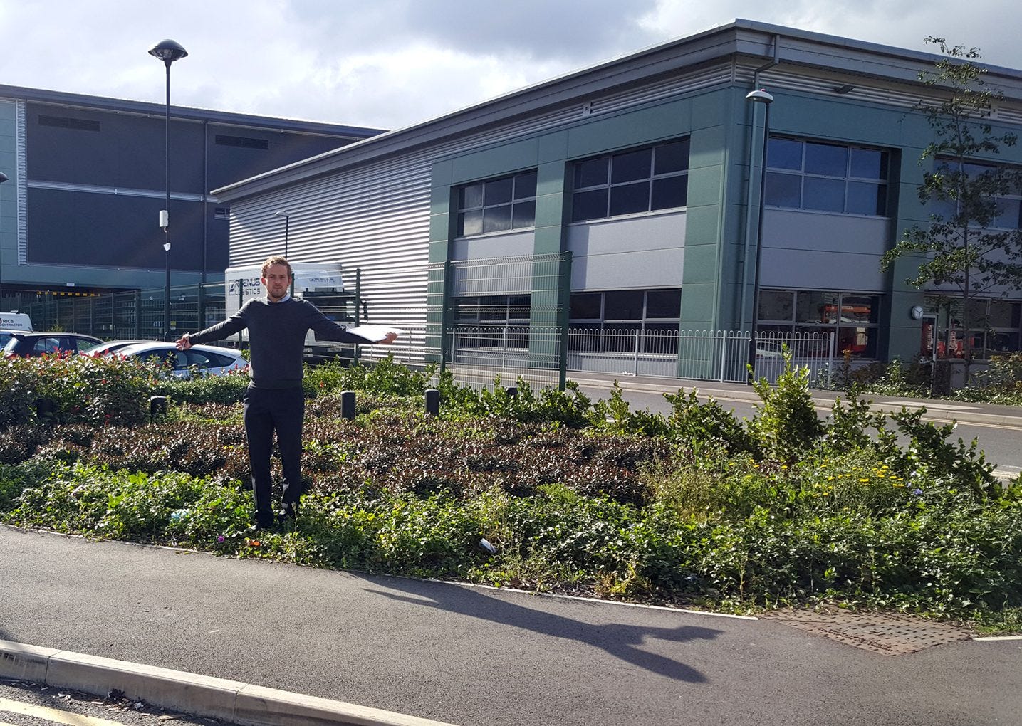 Will Harrison standing outside a new CareCo showroom location