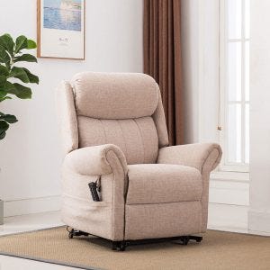 cream armchair in a lounge by a window