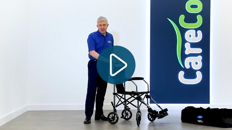 CareCo Fold and Go Wheelchair with Carry Bag