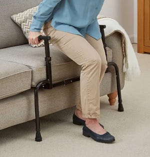 woman sitting using the StandEasi