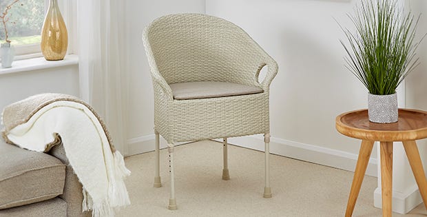 Albany Rattan Adjustable Commode