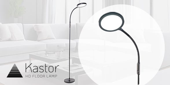 floor lamp in living room setting 