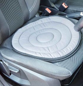 swivel cushion on a car seat