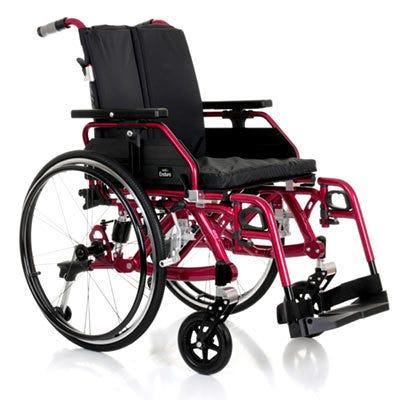 red suspension wheelchair